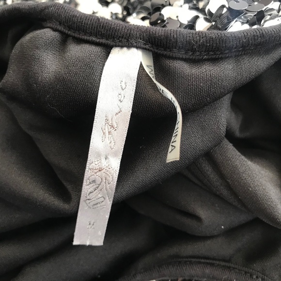 Sequin dress Avec M silver black sequin cocktail dress - Picture 8 of 10